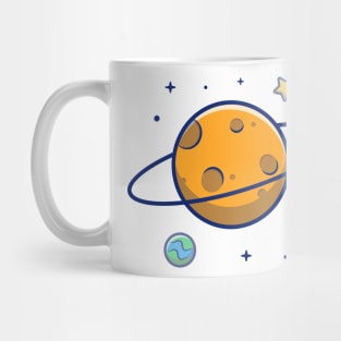 Planet Saturn cartoon Mug